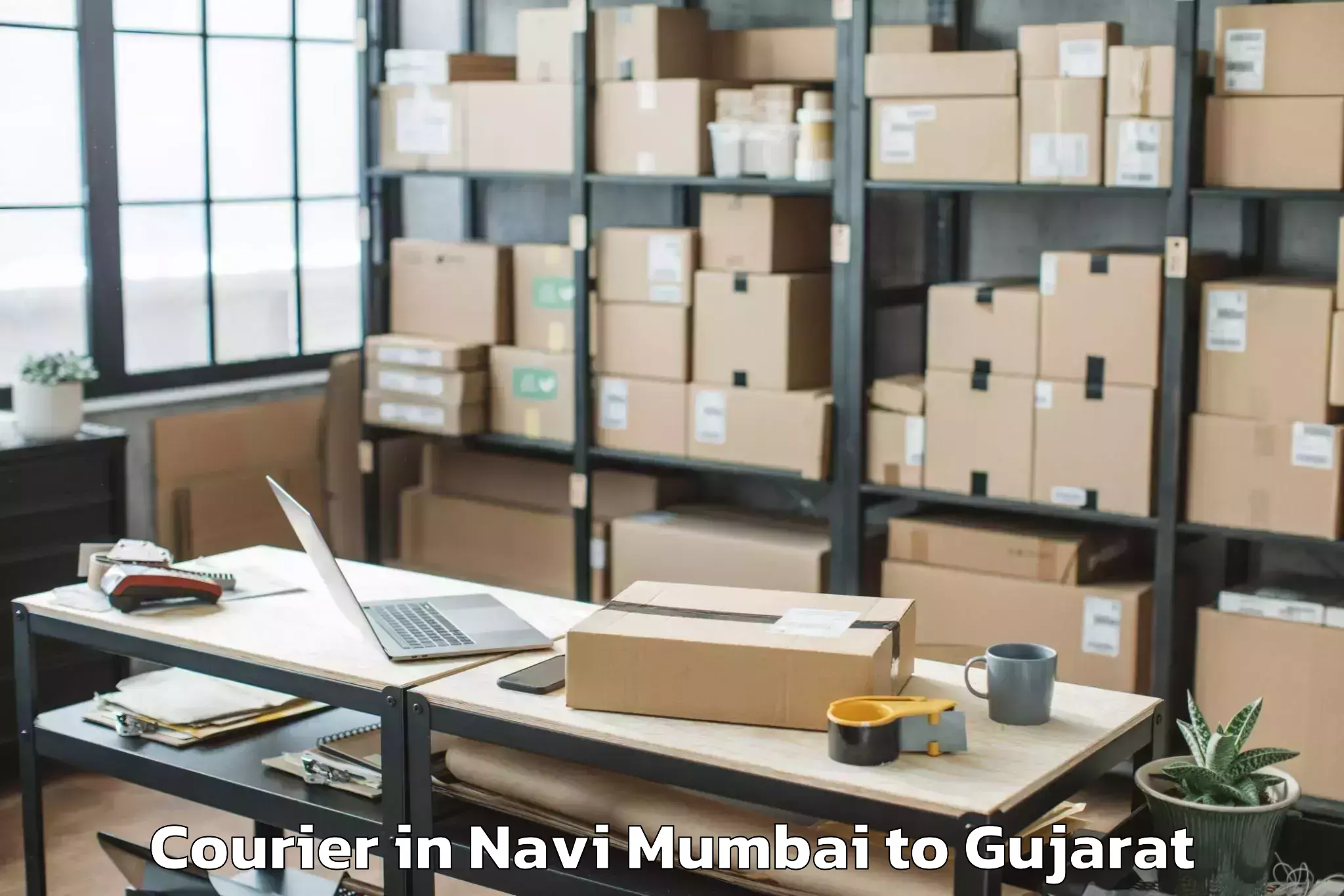 Easy Navi Mumbai to Palitana Courier Booking